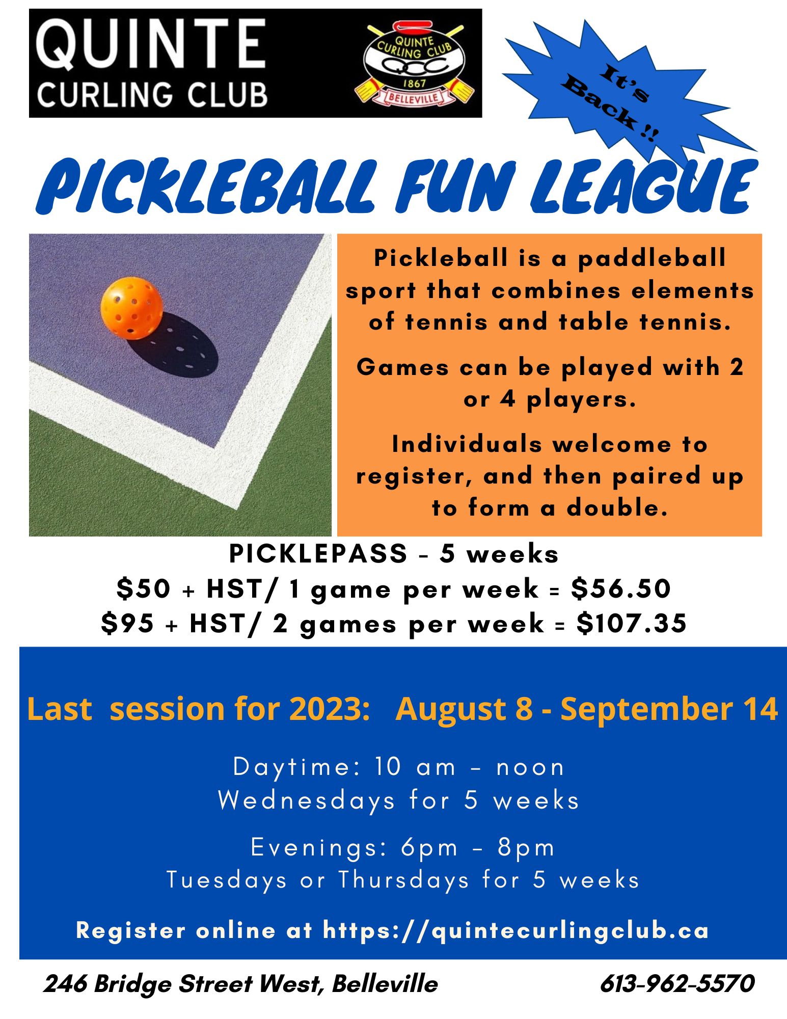 Pickleball Poster 2023 last session
